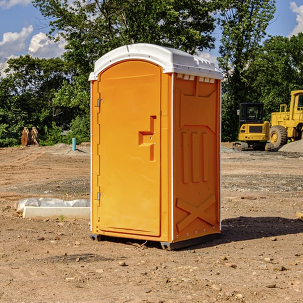 how often are the portable toilets cleaned and serviced during a rental period in Lindisfarne